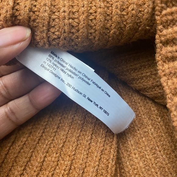 Eloquii Puff Sleeve Chunky Sweater Brown Plus Size 18/20 - Picture 8 of 9